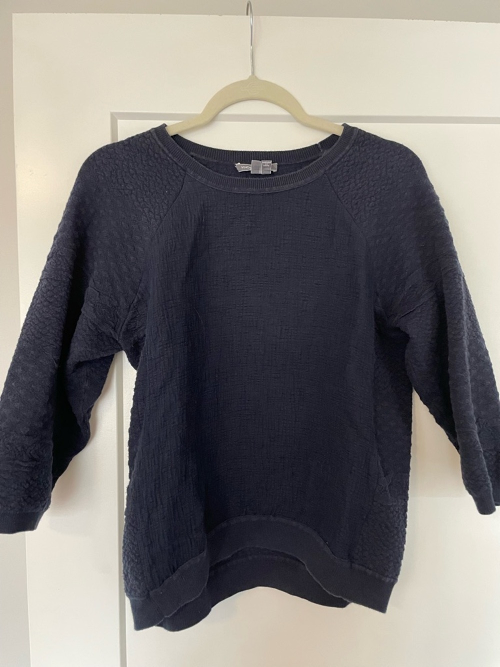 Vince Women's Textured Pullover Sweater - Navy
